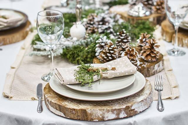 Rustic Winter Table Setting