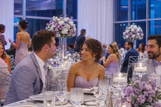 Lavender Luxe Wedding Dinner