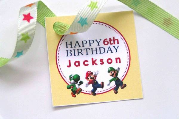 Mario Brothers theme birthday