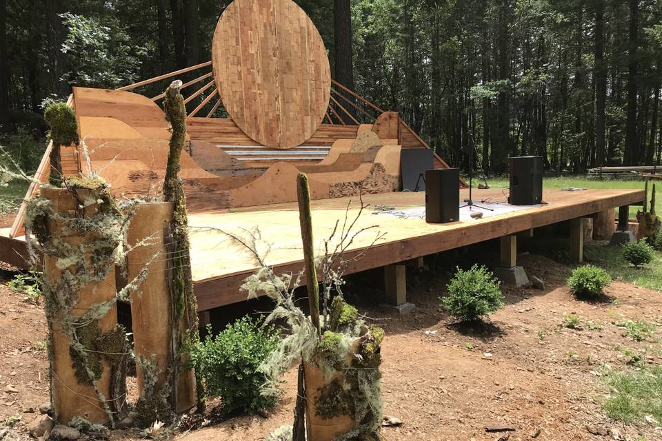 Custom wooden stage