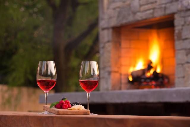 Fireplace area