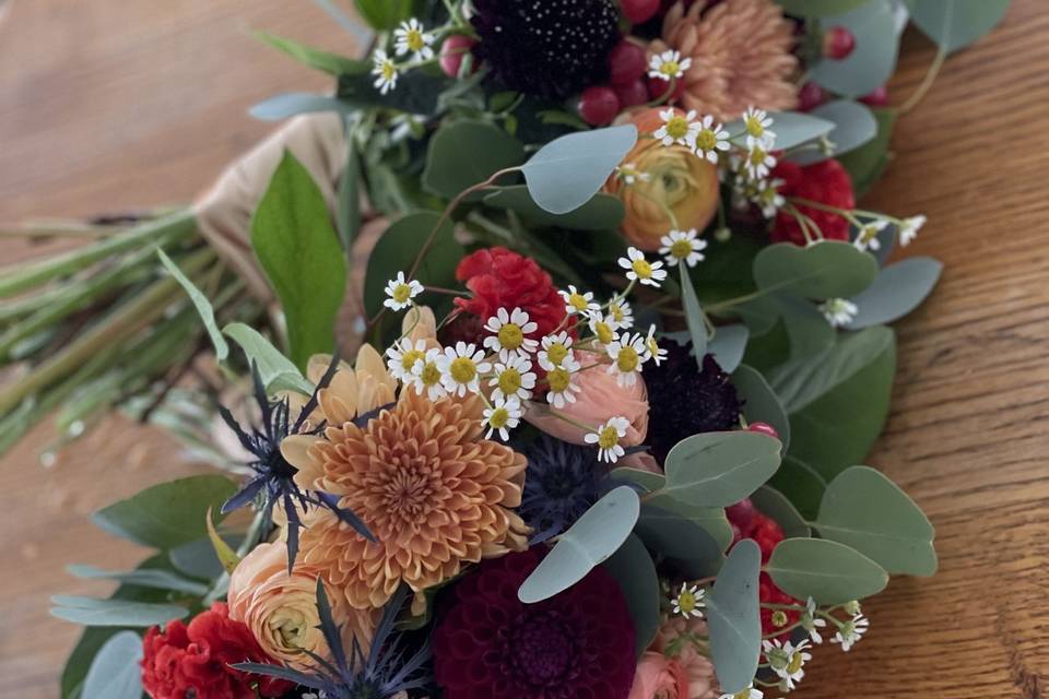 Colorful Fall Bridesmaid