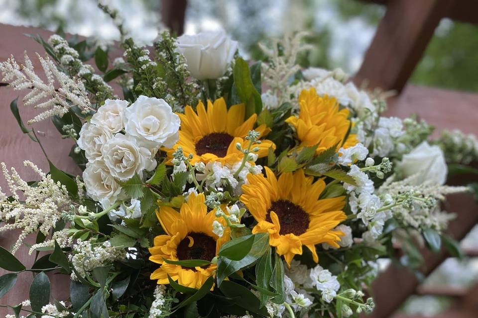 Sunflowers & Whites