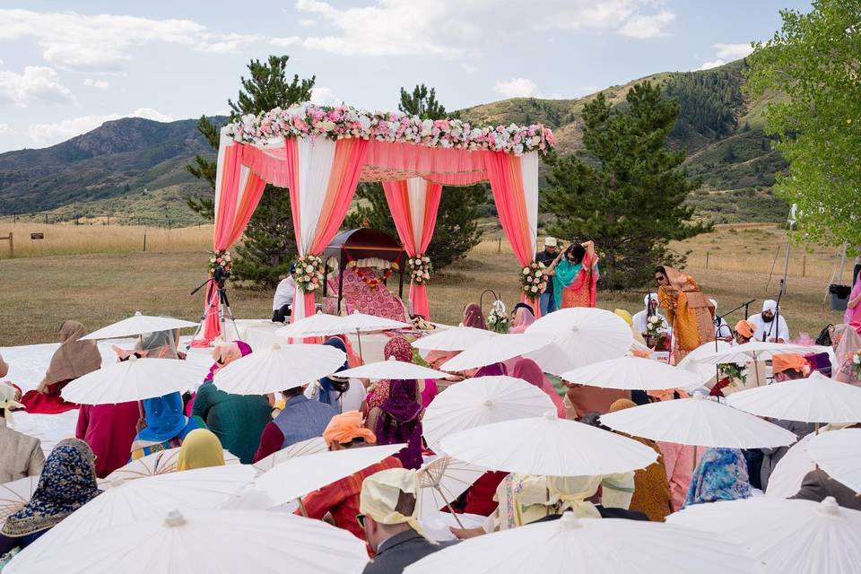Outdoor sikh wedding