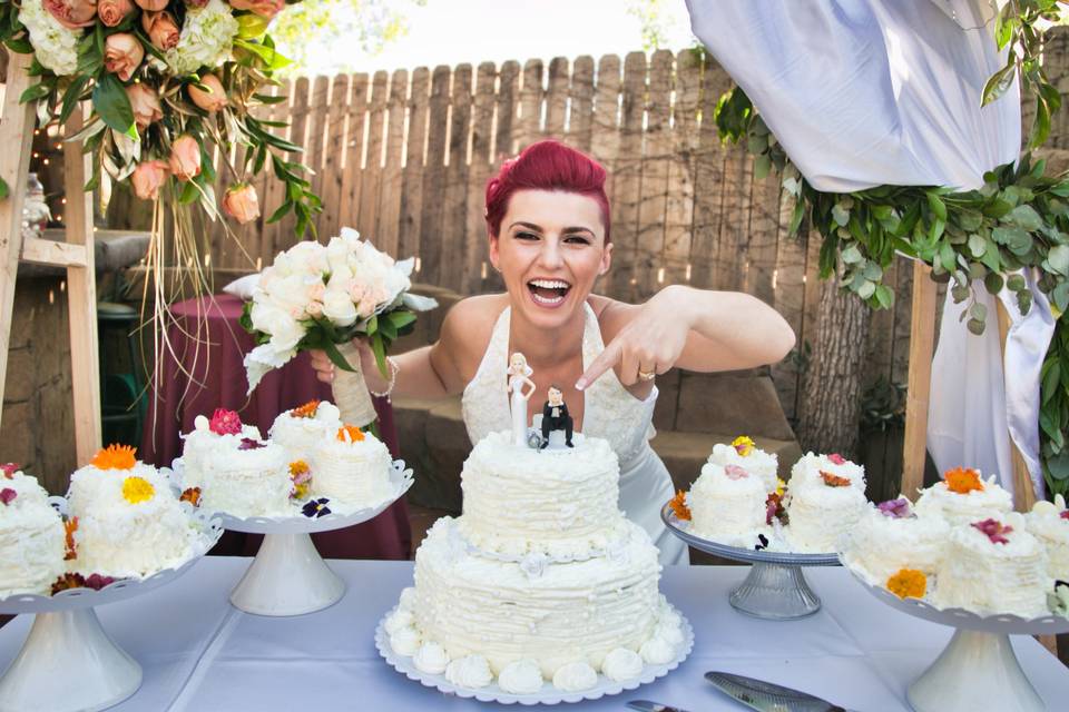 Happy fun time wedding
