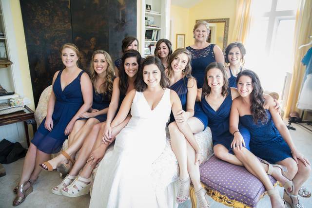 Bride and her ladies