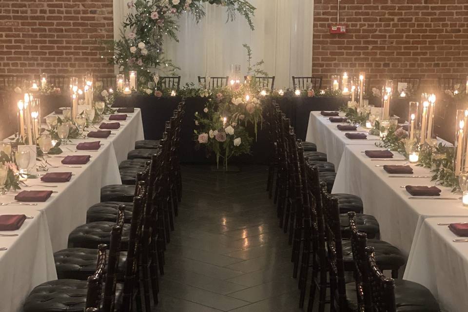 Reception tablescape