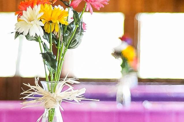 Summer wedding reception