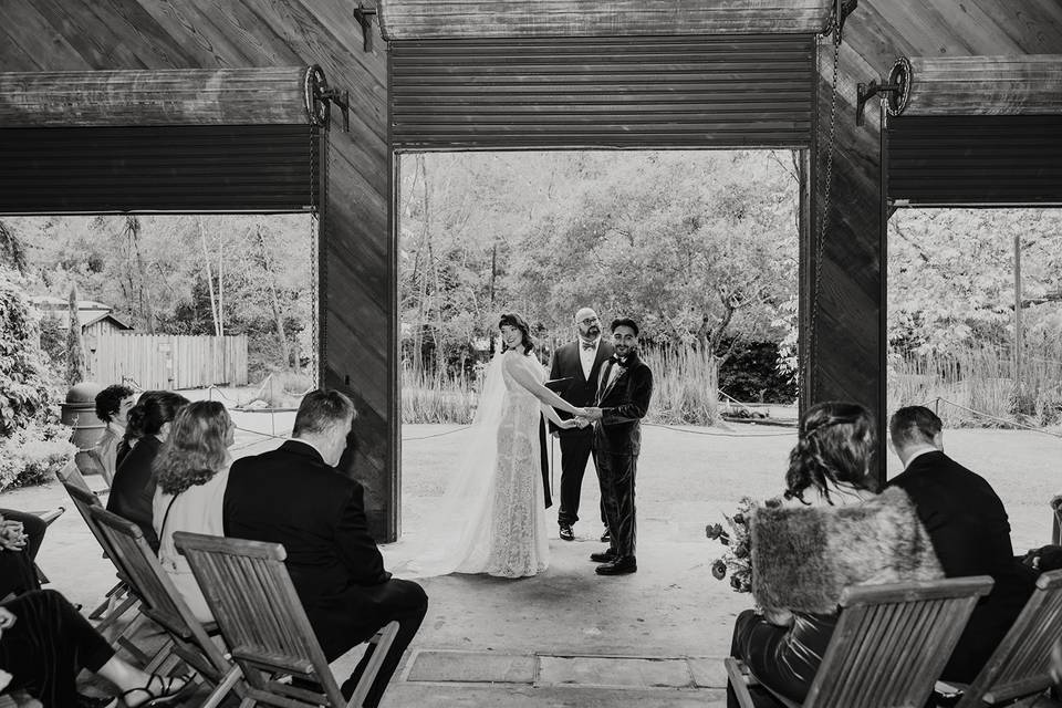 Indoor Ceremony in Garages