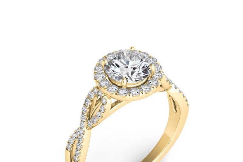 S. Kashi & Sons engagement ring in gold