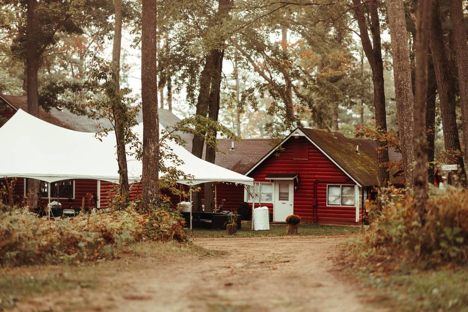 Front of the lodge