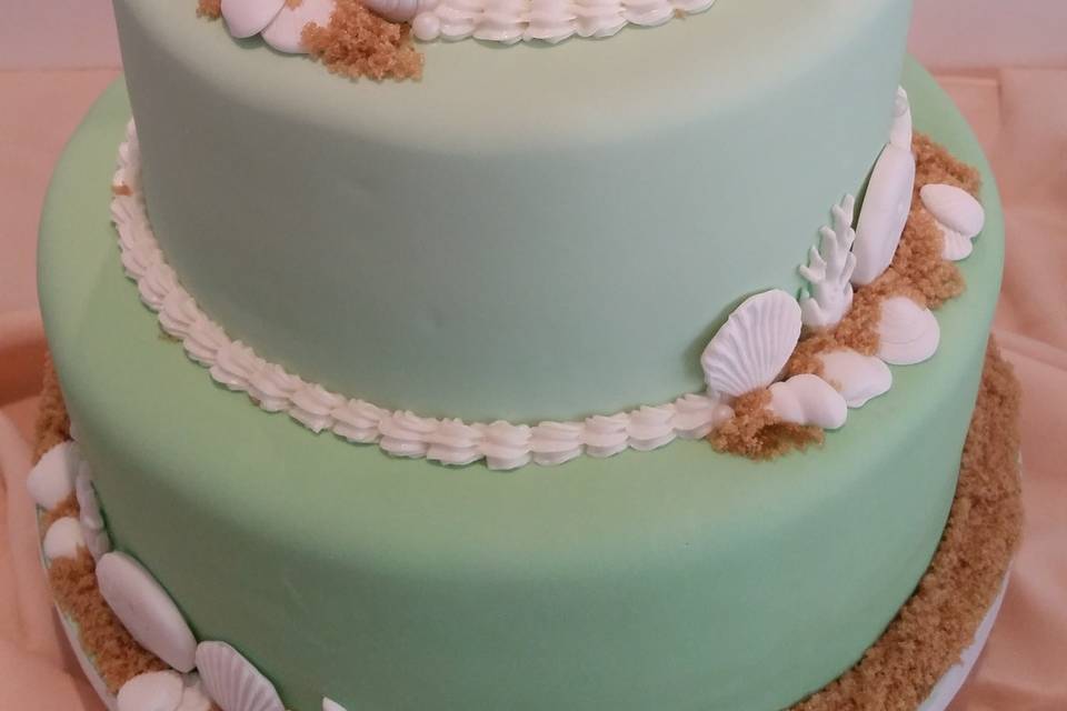 Mint green beach themed