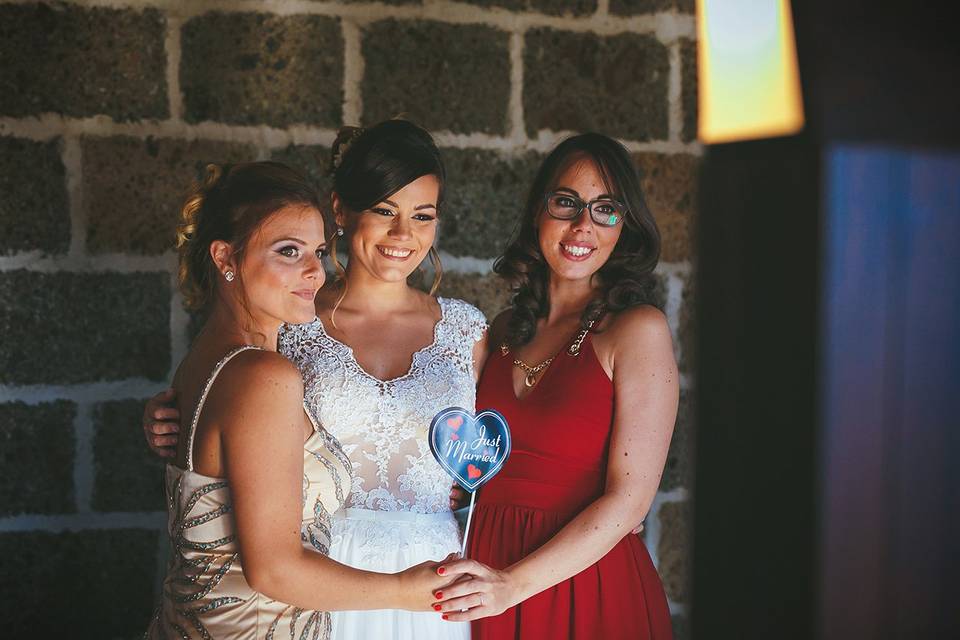 Bride and her ladies