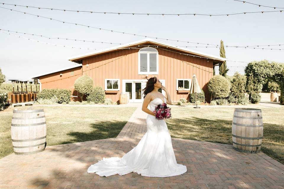 Outdoor wedding gown