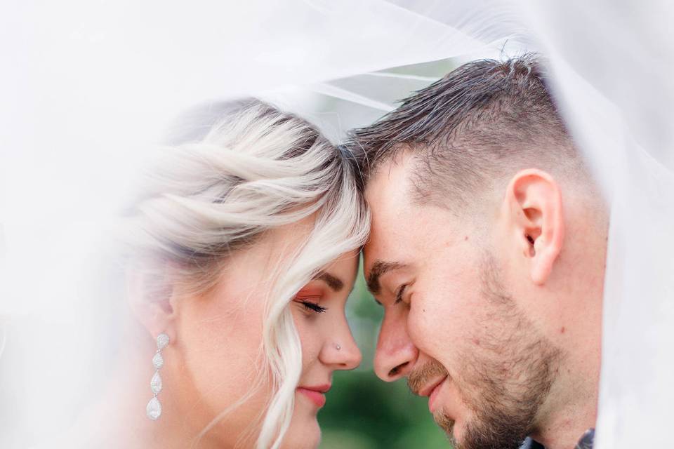 Bridal portraits veil