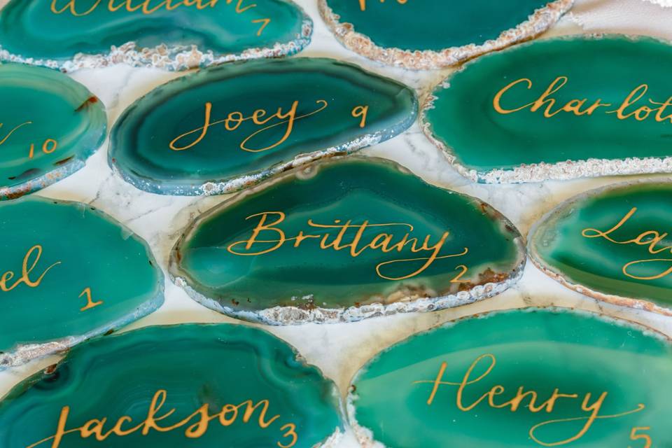 Agate place cards