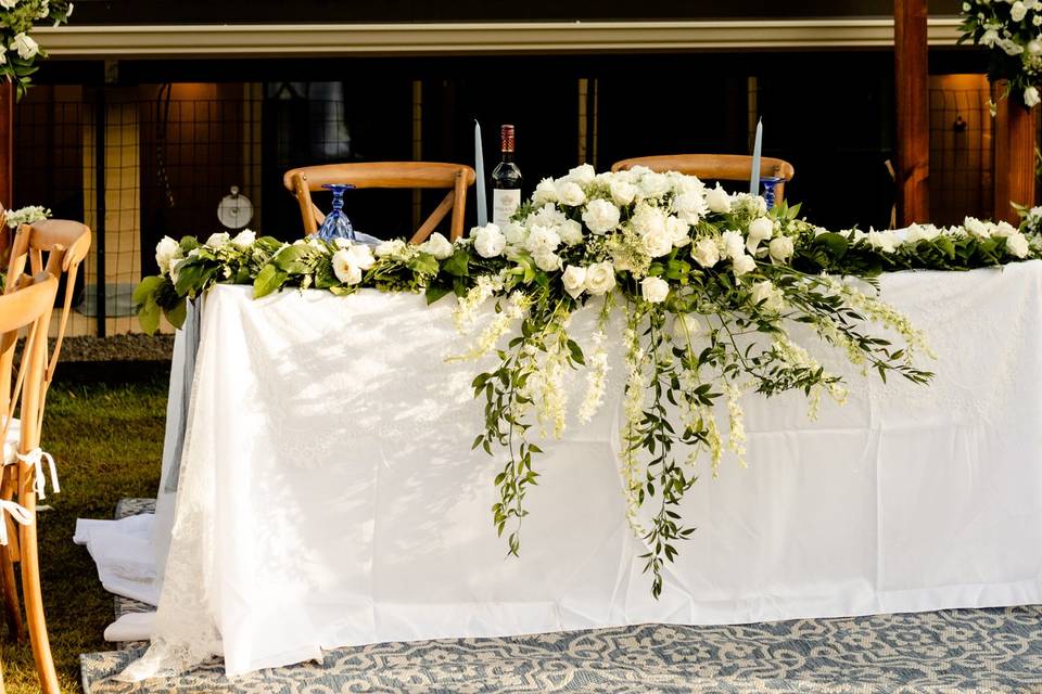 Floral sweetheart's table