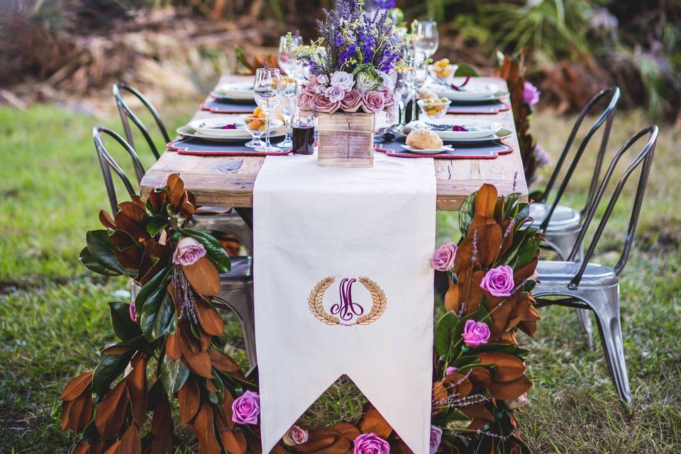 Rustic table setting