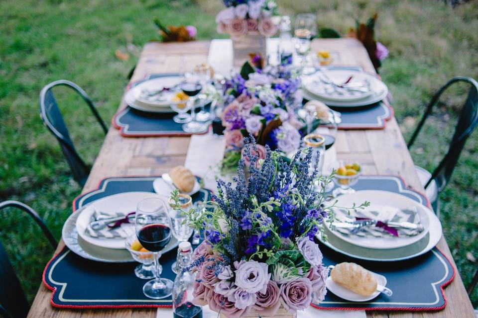 Lavender table setting