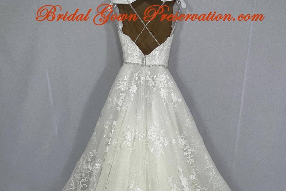 Wedding gown processed