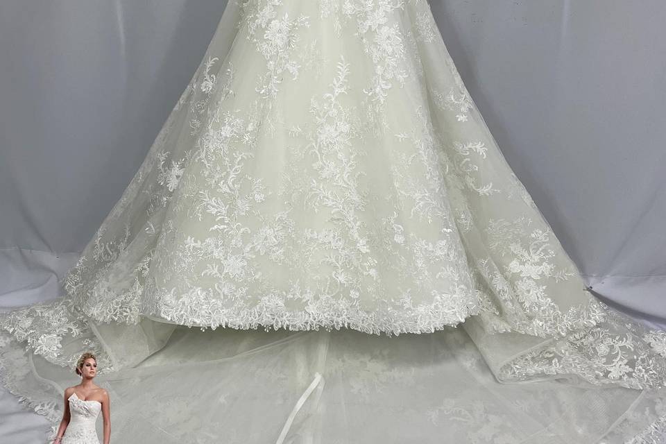 Wedding gown processed