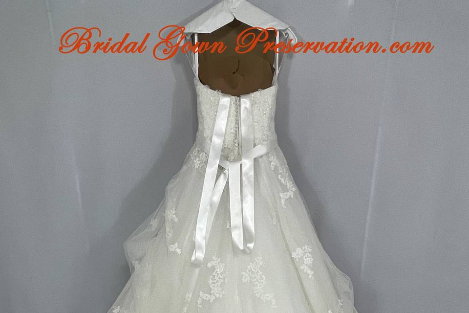 Wedding gown processed