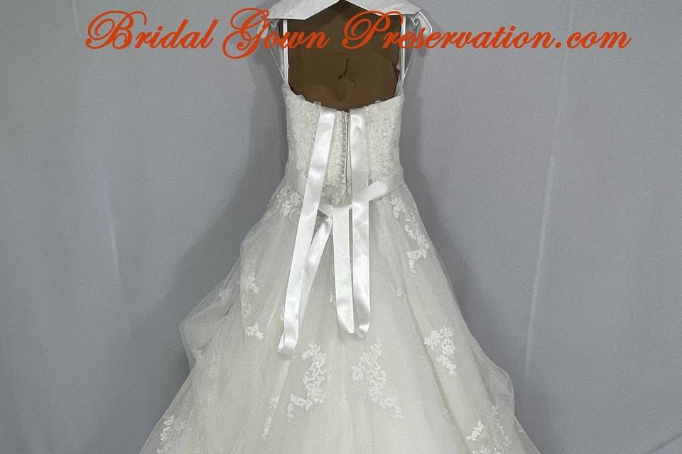 Wedding gown processed