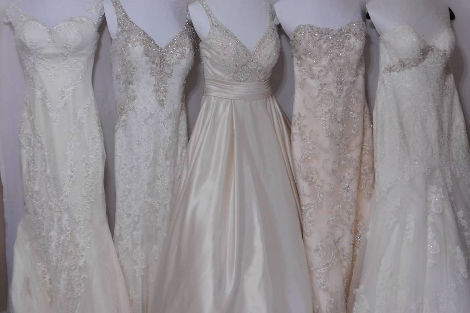 Just processed 7 wedding gowns last week. (5+2)  5 in this picture.