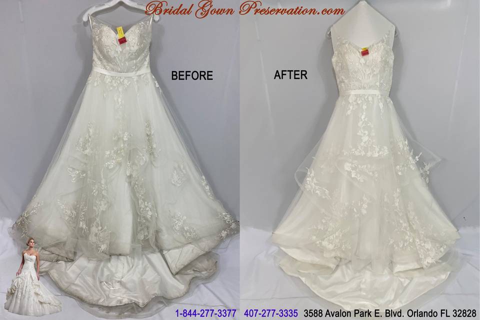 Another wedding gown processed