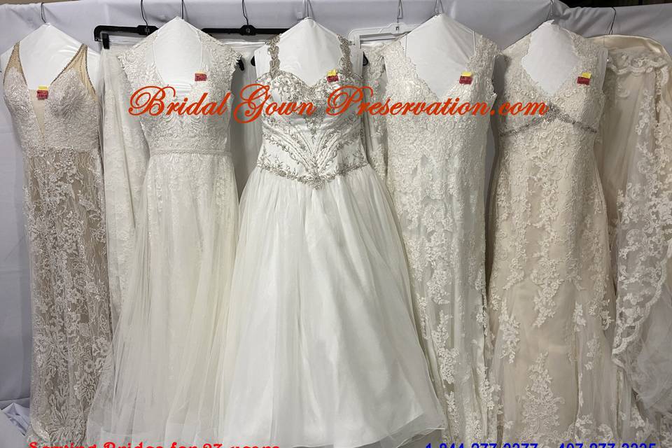 5 more wedding gowns processed