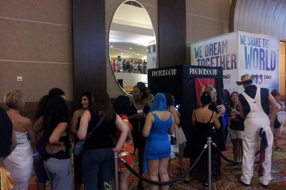 Line for the booth