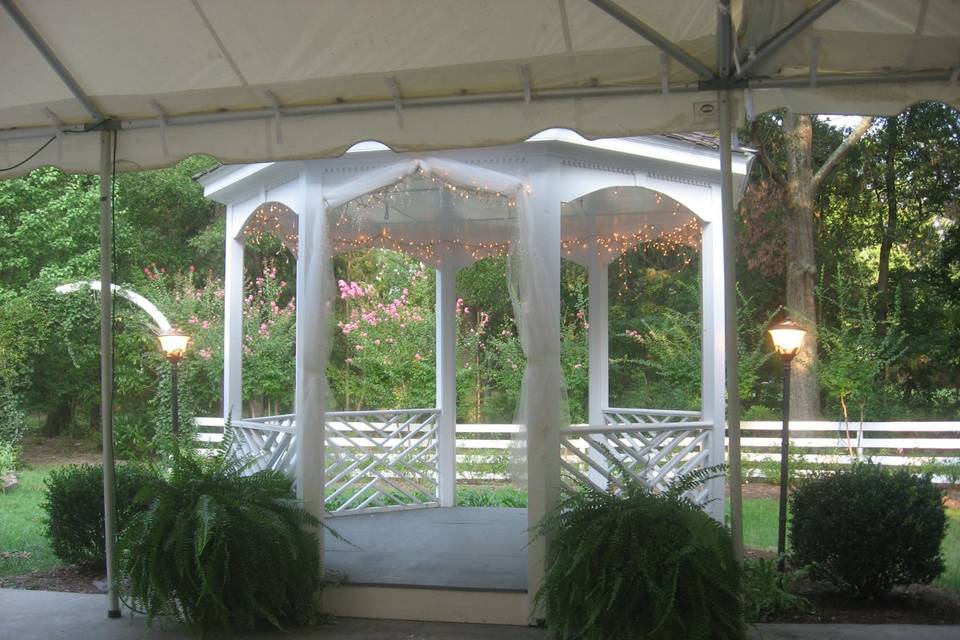 Outdoor wedding area