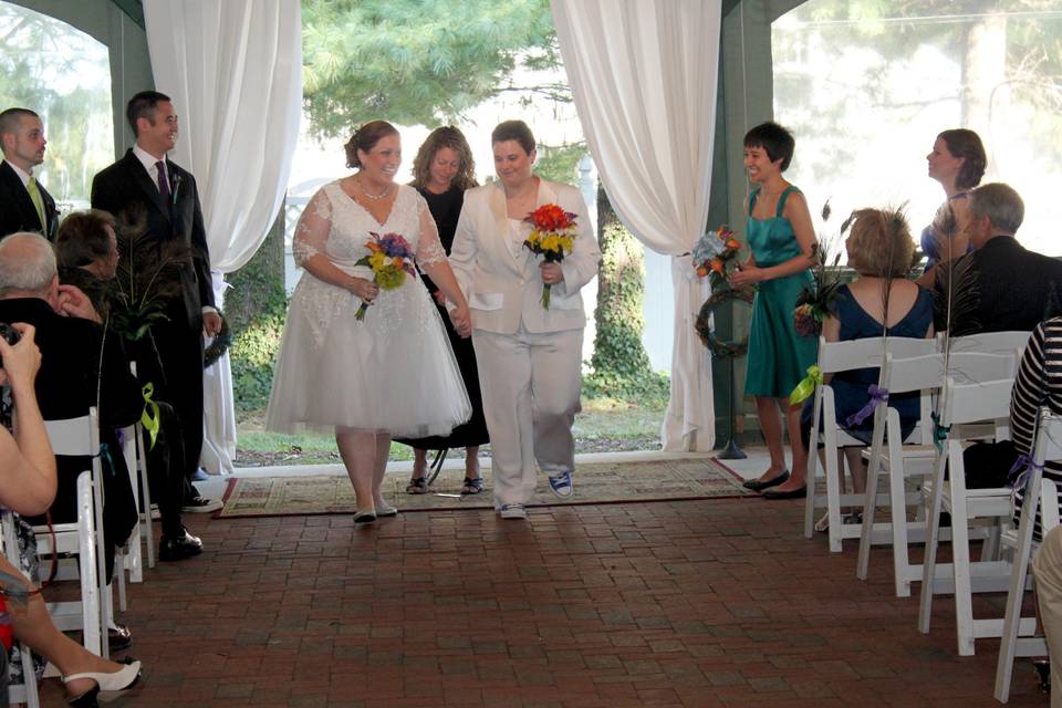 Walking down the isle