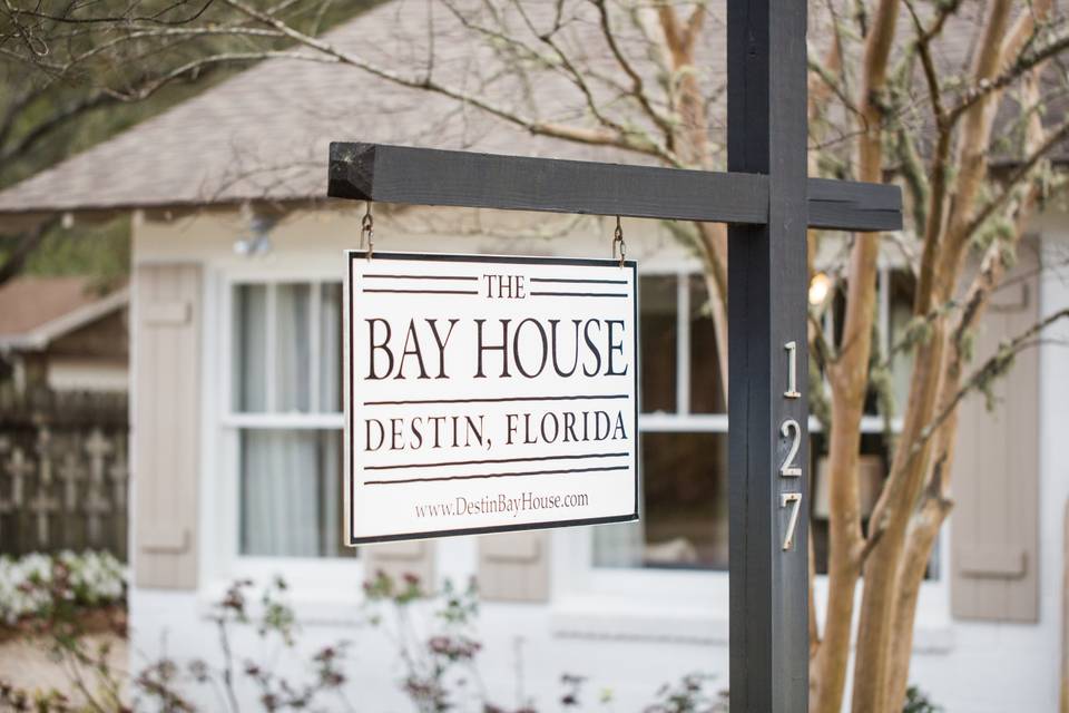 Destin Bay House sign