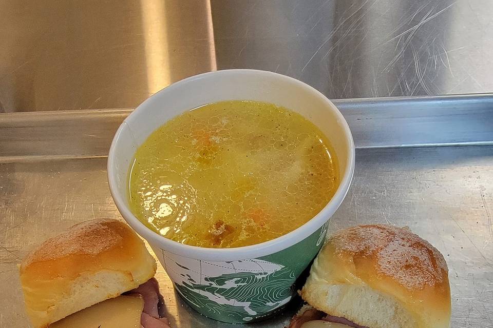 Soup and sliders