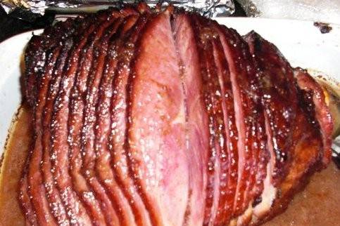 Va baked spiral ham with a brown sugar and pineapple & raisin glaze