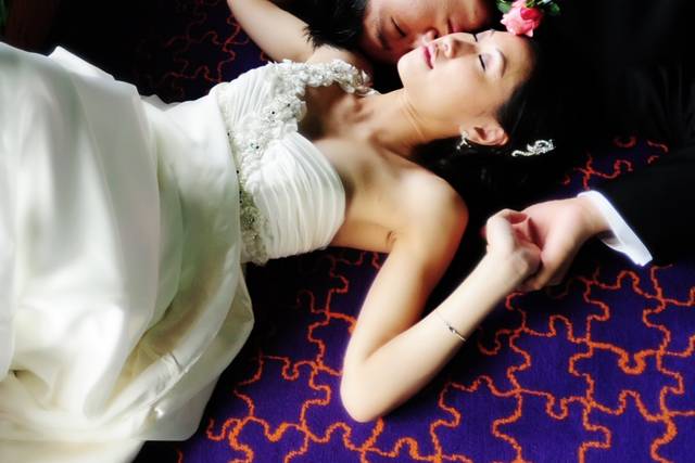 Atlanta Asian wedding couple