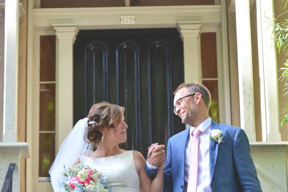Savannah historic wedding duo