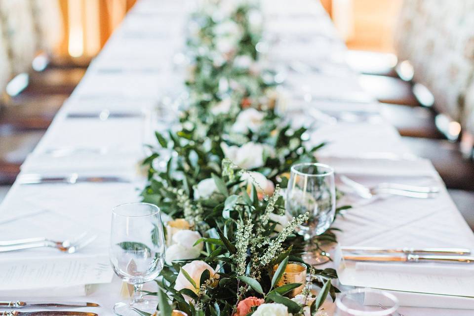 The reception head table