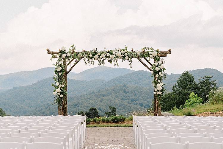 Wedding garden ceremony