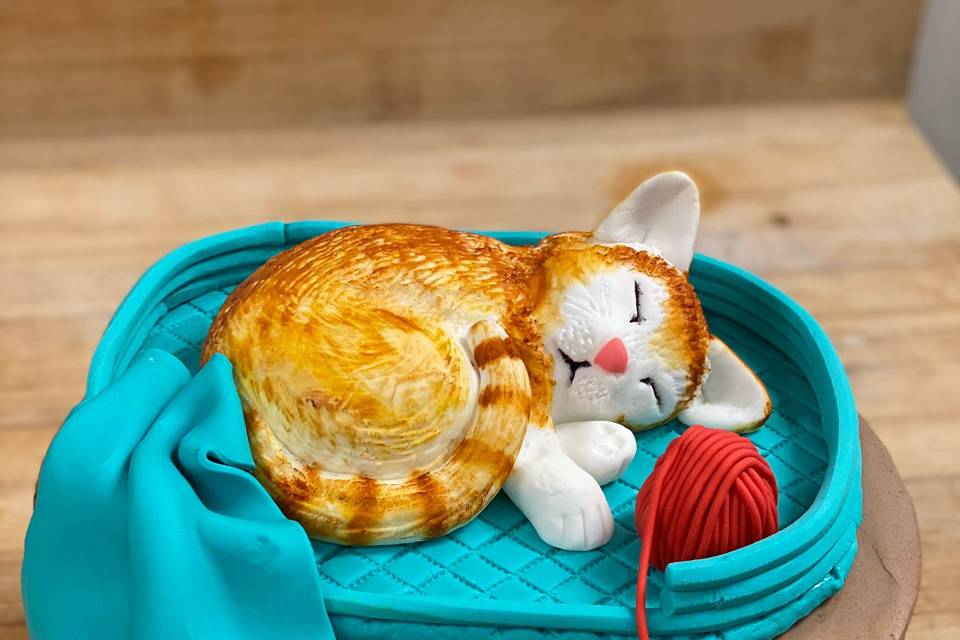 Sleeping Cat Cake