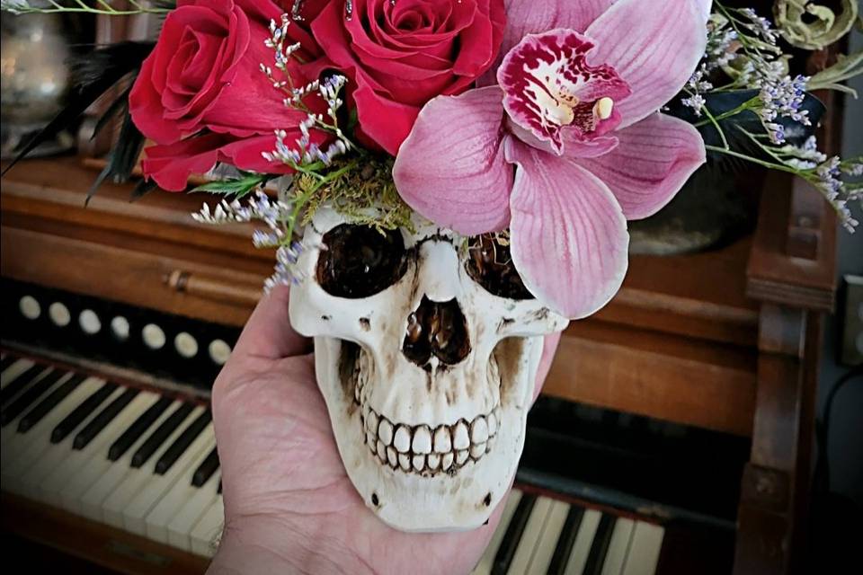 Vintage Skull and Florals