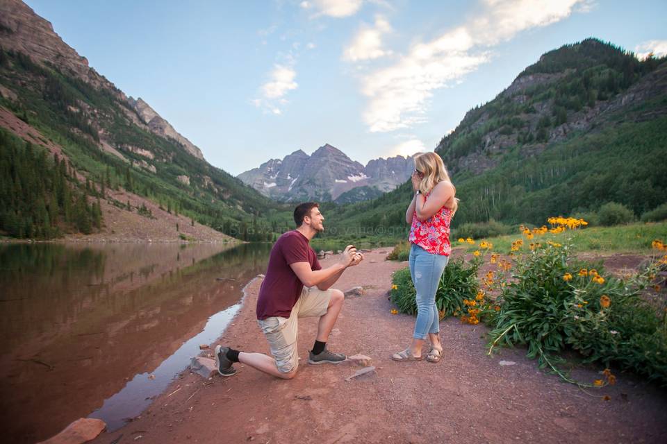 A+M at Maroon Bells, CO