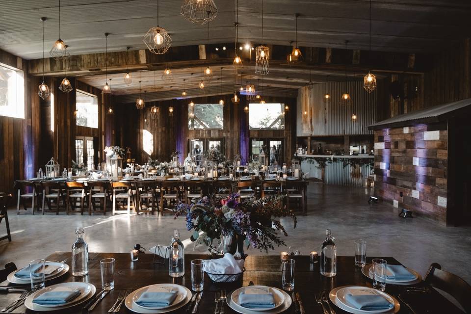 Indoor reception barn