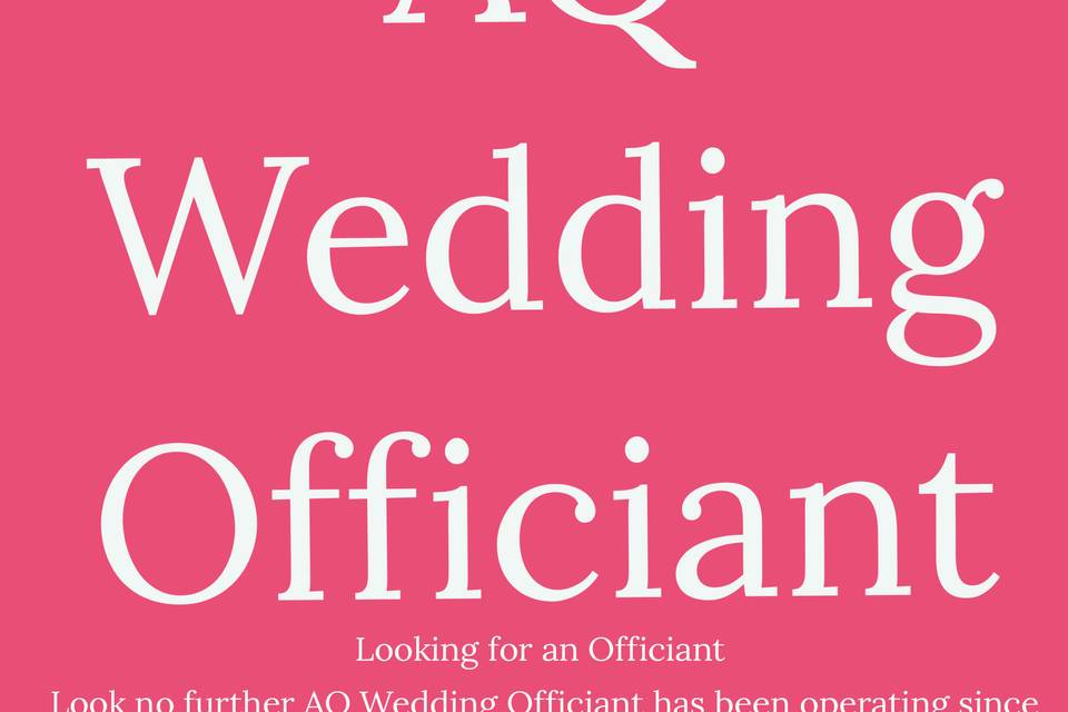 AQ Wedding Officiant flyer