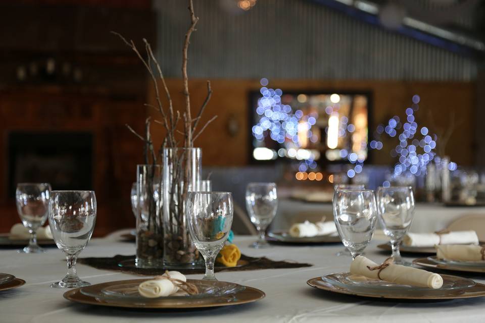 Table setting and glassware