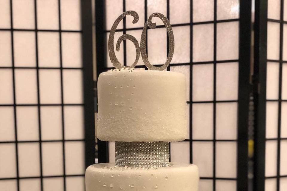 Fondant wedding cake