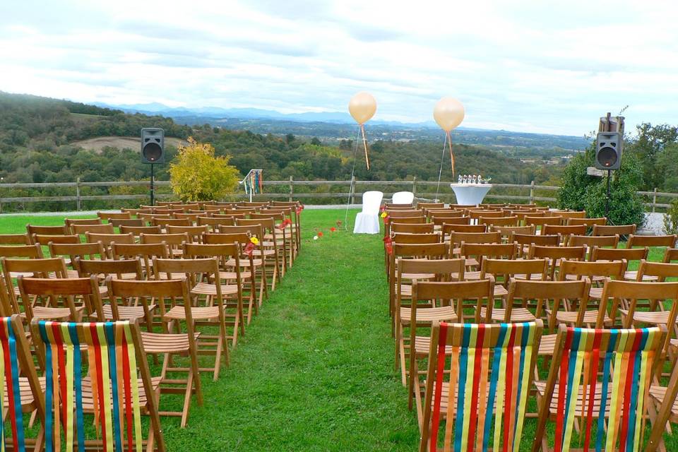 Wedding ceremony setting