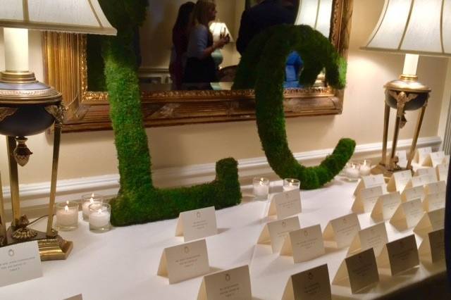 Monogram moss letters