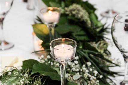 Garland used as table runner